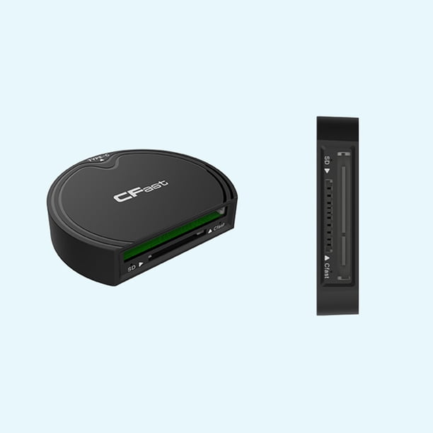 Lector De Tarjetas Adaptador de lector de tarjetas Rocketek Soporte de adaptador de tarjeta de memoria portátil para CFast/SD Ndcxsfigh Para estrenar