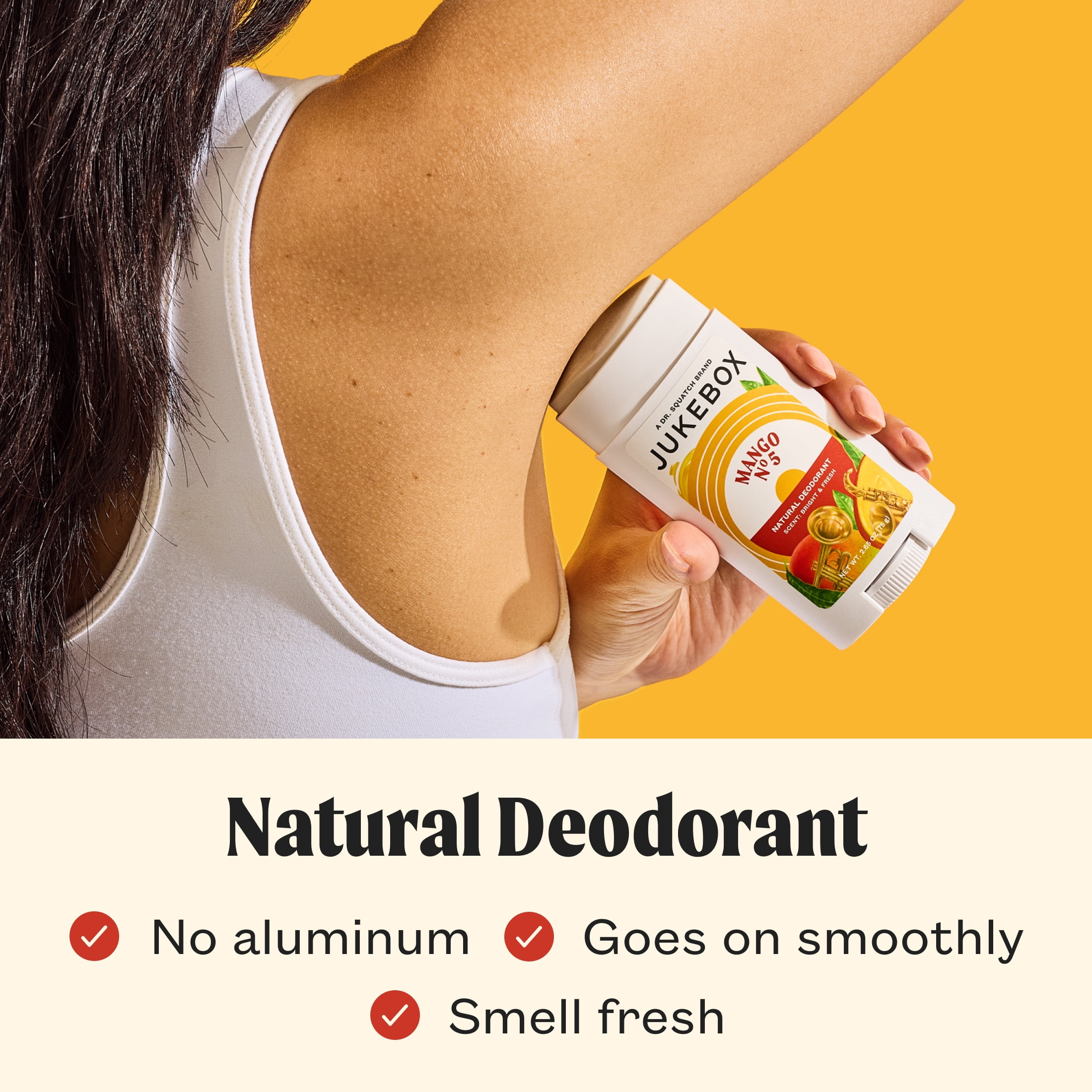 Jukebox Mango No. 5 Natural Deodorant Aluminum Free Deodorant for Women, 2.75 oz