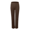 thumbnail image 5 of vigerkar Women's Yoga Leggings Straight Leg High Waisted Tummy Control Workout Lounge Pants with Pockets Coffee, 3XL, 5 of 7
