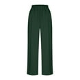 thumbnail image 6 of AINIYS Women 2 Piece Outfits Fall Sweatsuits Solid Color Crewneck Sweatshirt Wide Leg Sweatpants Trendy Loungewear Sets Tracksuit Green L, 6 of 9