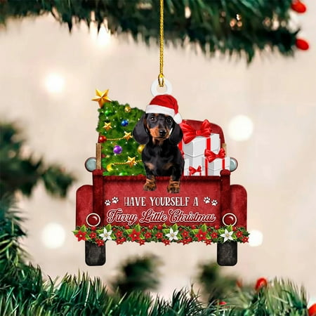 

Pgeraug Pendant Christmas Dogs Ornament Double Sided Acrylic Christmas Tree Pendant Hangs F