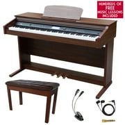 Sawtooth 88-Key Digital Console Piano with Weighted Keys, Accessories and Free Music Lessons
