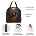 thumbnail image 3 of Yiaed Banana Leaf Meditating Gorilla Print Insulated Lunch Bag Reusable Cute Tote Lunch Box, Leakproof Cooler Lunch Bags for Work Office Travel School Picnic, 3 of 5