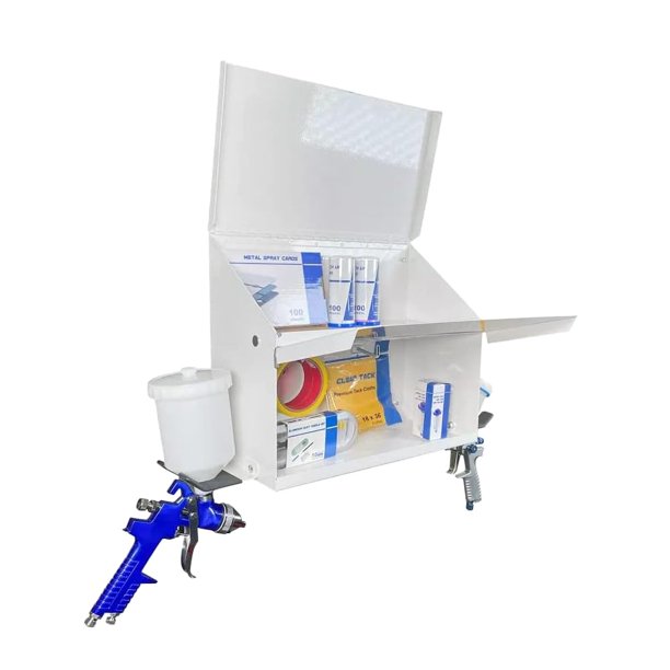 Gabinete de compartimento doble con caja magnética para cabina de pintura en aerosol