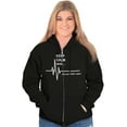 thumbnail image 3 of Keep Calm Funny EMT Humor Unisex Fleece Graphic Zip Up Hoodie Brisco Brands 5X, 3 of 5