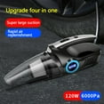 thumbnail image 4 of maxiaoxia 4-in-1 Car Vacuum Cleaner Tire Inflator, Portable Car Vacuum Cleaner 6000PA/120W/DC 12V with Led Light, Handheld Vacuum with Pump（Wired Digital Display Version for Car Only）, 4 of 6