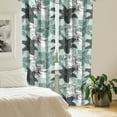 thumbnail image 2 of Ambesonne Floral Abstract Curtains, Lily Flowers Print, Pair of 28"x84", Dark Sea Green Dark Grey, 2 of 5