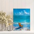 thumbnail image 2 of Orange Beach Chair Oil Painting Canvas Print Wall Art for Living Room Bedroom Hotel Cafe Resort Decor, 2 of 8