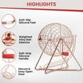 thumbnail image 3 of MR CHIPS 11 Inch Tall Professional Bingo Set with Steel Bingo Cage, Everlasting 7/8 Inch Bingo Balls, 18 Bingo Cards and 300 Bingo Chips - Rose Gold, 3 of 8