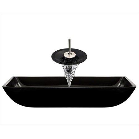 Polaris 640 Bl Wf Bn Black Brushed Nickel Bathroom Waterfall