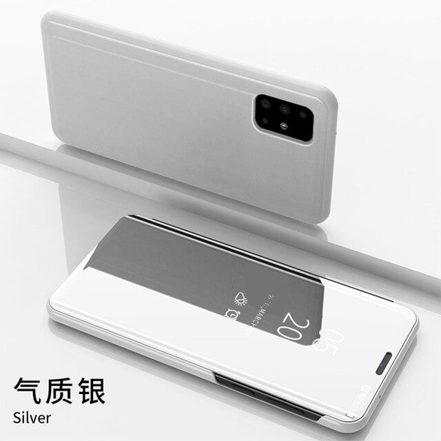 Funda de teléfono con tapa inteligente para iPhone X XR XS 5 5S SE 7 8 6 6S Plus 11 12 13 Mini Pro Max 2020, funda con soporte de pie para ventana de espejo Tan Jianjun unisex