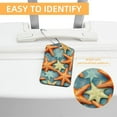 thumbnail image 3 of Square PU Leather Luggage Tags - 2 Pack with Privacy Cover and Stainless Steel Ring - Suitable for Travel, Backpack, Handbag - Suitcase Tags, Travel Tag Starfish, 3 of 7