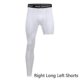 thumbnail image 1 of ZHAOCHENG Pantalones de ejercicio de capa base para hombre, mallas de compresión para correr, deportivas, recortadas, de una pierna, talla S, blancas, derecha, 1 of 4