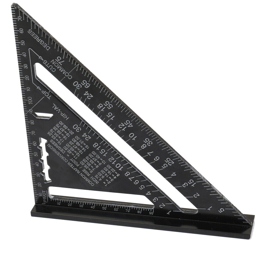 12 Inch Aluminum Alloy Triangle Ruler Square Protractor High Precision Measuring Tool for Engineer Carpenter