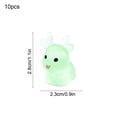 thumbnail image 3 of Ouuluon Set of 10 Luminous Reindeer Figurines, Glow in Dark Resin Tabletop Ornaments for Christmas Party Decor, 3 of 6