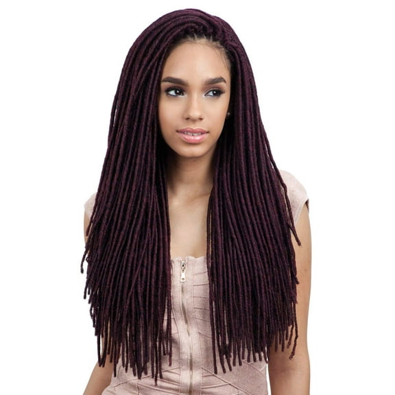 2X MEDIUM SOFT FAUX LOC 20" - FREETRESS SYNTHETIC CROCHET BRAID DREAD LOCKS [1 Jet Black]