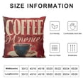 thumbnail image 5 of Vintage Style Coffee Decorative Throw Pillow Cover,But First Coffee Square (First Coffee), 5 of 5