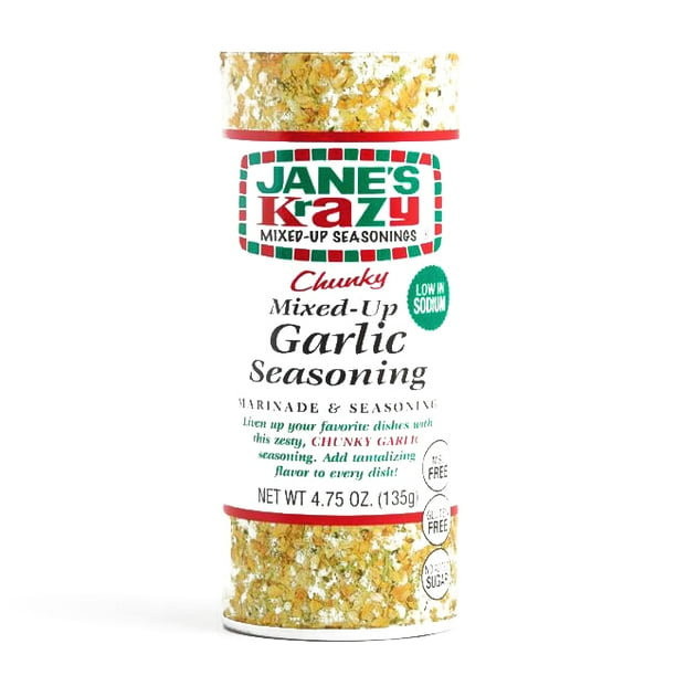 Jane's Krazy Mixed Up Chunky Garlic Seasoning 10 oz each (1 Item Per
