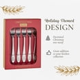 thumbnail image 3 of Spode Christmas Tree Cocktail Forks (Set of 6) - 6.8-Inch Appetizer and Dessert Forks, 18/10 Stainless Steel Flatware, Salad Forks for Christmas Appetizers & Small Plates, Holiday Table Settings, 3 of 7