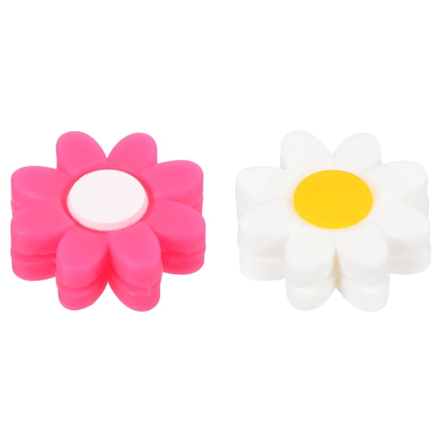 Amortiguador de vibraciones para raqueta de tenis Uxcell, paquete de 2, absorbente de choque para raqueta, rosa, blanco