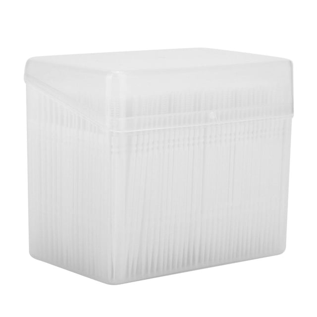 Caja de 1100 palillos de dientes de doble cabezal para limpieza bucal (blancos)