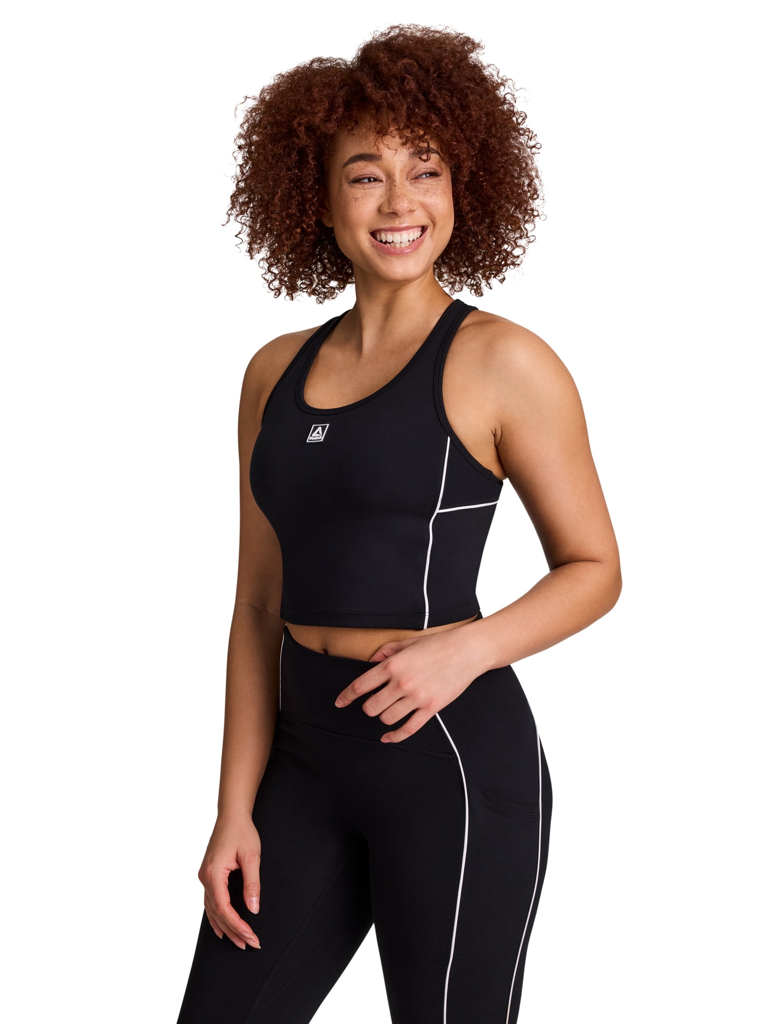 Reebok Women's Team Player Cropped Bra Tank with Removable Cups