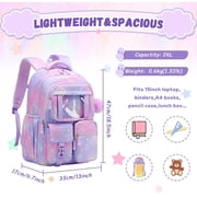 Sunyuer Stylish and Spacious Backpack, Aesthetic Backpack for Women Cute Bookbag Preppy College