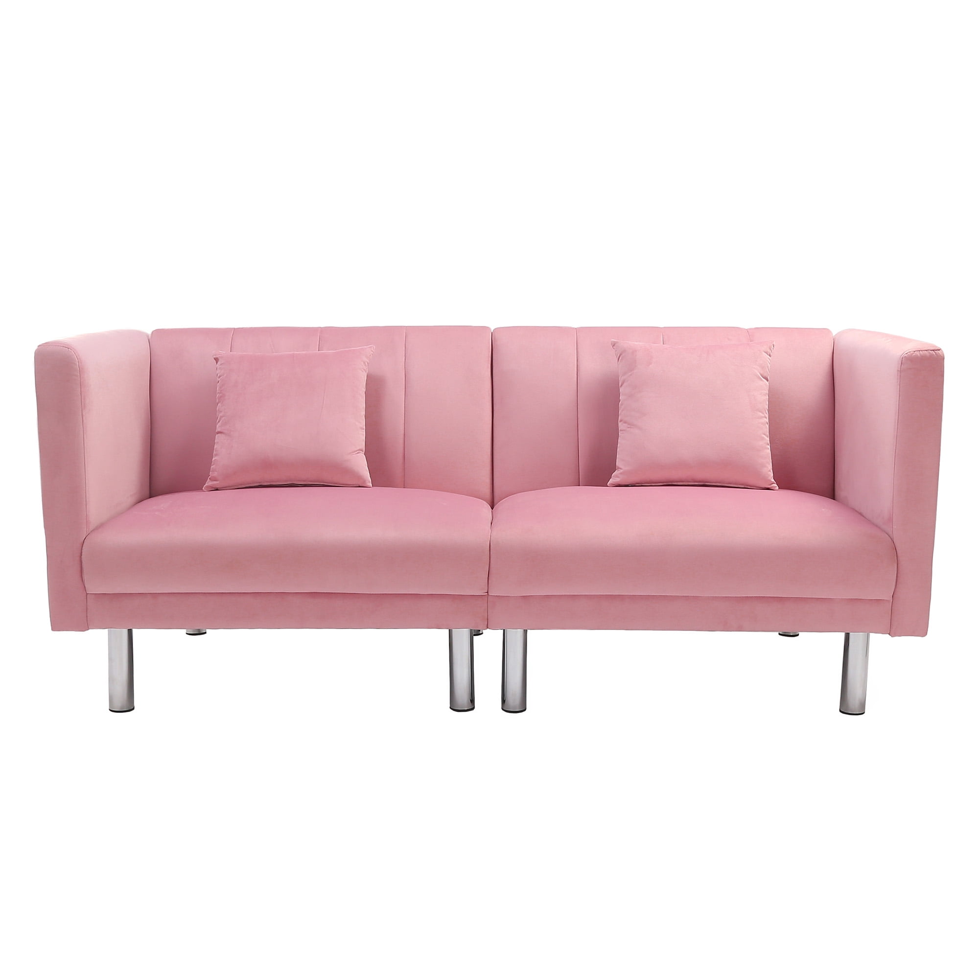 CJC Velvet Futon Sofa Bed Modern Sleeper Sofa Couch Convertible