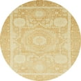 thumbnail image 1 of Ahgly Company Indoor Round Abstract Brown Gold Abstract Area Rugs, 5' Round, 1 of 6