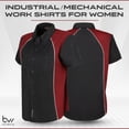thumbnail image 2 of BIKER WEAR USA Short Sleeve Button Down/Collar Work Shirts for Women, 2 of 7