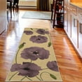 thumbnail image 2 of Floral Decorative Rug, Poppy Flowers Vivid Petals Buds Pastoral Purity Mother Earth Nature Design, Quality Carpet for Bedroom Dorm and Living Room, 6 Sizes, Mauve Taupe, by Ambesonne, 2 of 2