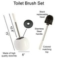 thumbnail image 4 of Evideco French Home Goods Pise Commercial Freestanding Pise Toilet Brush and Holder Set with Toilet Brush, White, 4 of 7