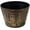 Gold, variant on Sapphire Whiskey Barrel Copper Plastic Planters with Saucers (2 Count)