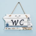 thumbnail image 2 of Puerta de madera placa de puerta de WC etiqueta colgar puerta de WC placa de WC baño, 2 of 3