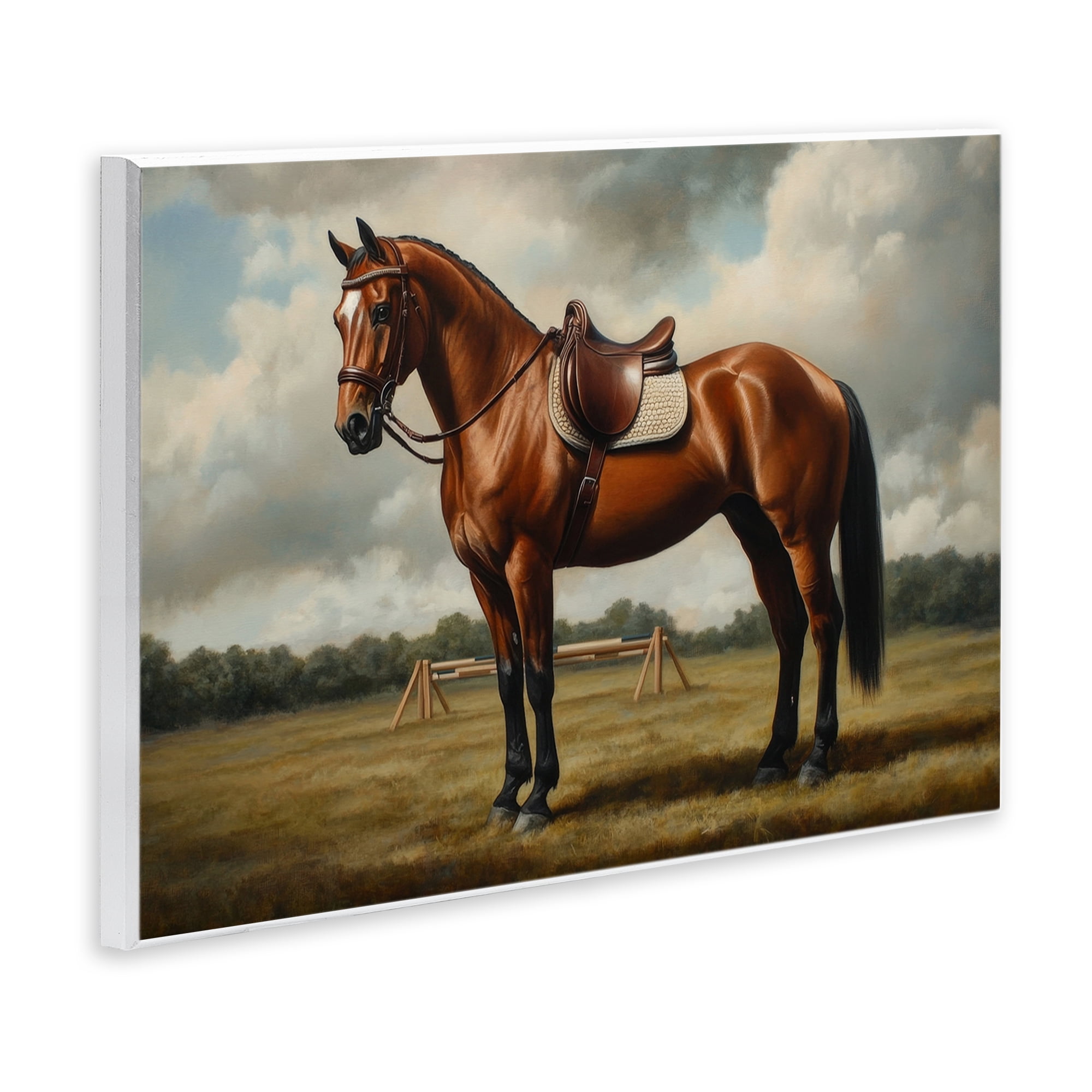 Stupell Industries Red Mare in Pastoral Landscape Wall Plaque Art, design by Petal Prints Design