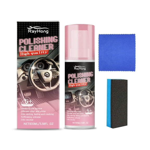 Automobile Interior Polish,Interior Care Kit,Leather & Seats & Dashboards & Plastic Surfaces with Long-Lasting Shine