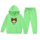 thumbnail image 5 of Conjunto de sudadera con capucha de manga larga para niños con estampado invernal y pantalones deportivos con lazo en las piernas, deportivo informal con forro polar para mayor calidez, conjunto de do, 5 of 5