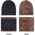 thumbnail image 4 of GRNSHTS 2-Pieces Winter Beanie Hat Scarf Set Thick Fleece Lined Warm Knit Ski Hats Skull Cap for Men & Women ,Blue, 4 of 13