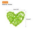 thumbnail image 2 of 20uds Corazón Forma Ratán Bola Jarrón Relleno Natural Ratán para San Valentín Día Decoración Boda Hogar Decoración Claro Verde 2.36 Pulgadas, 2 of 5