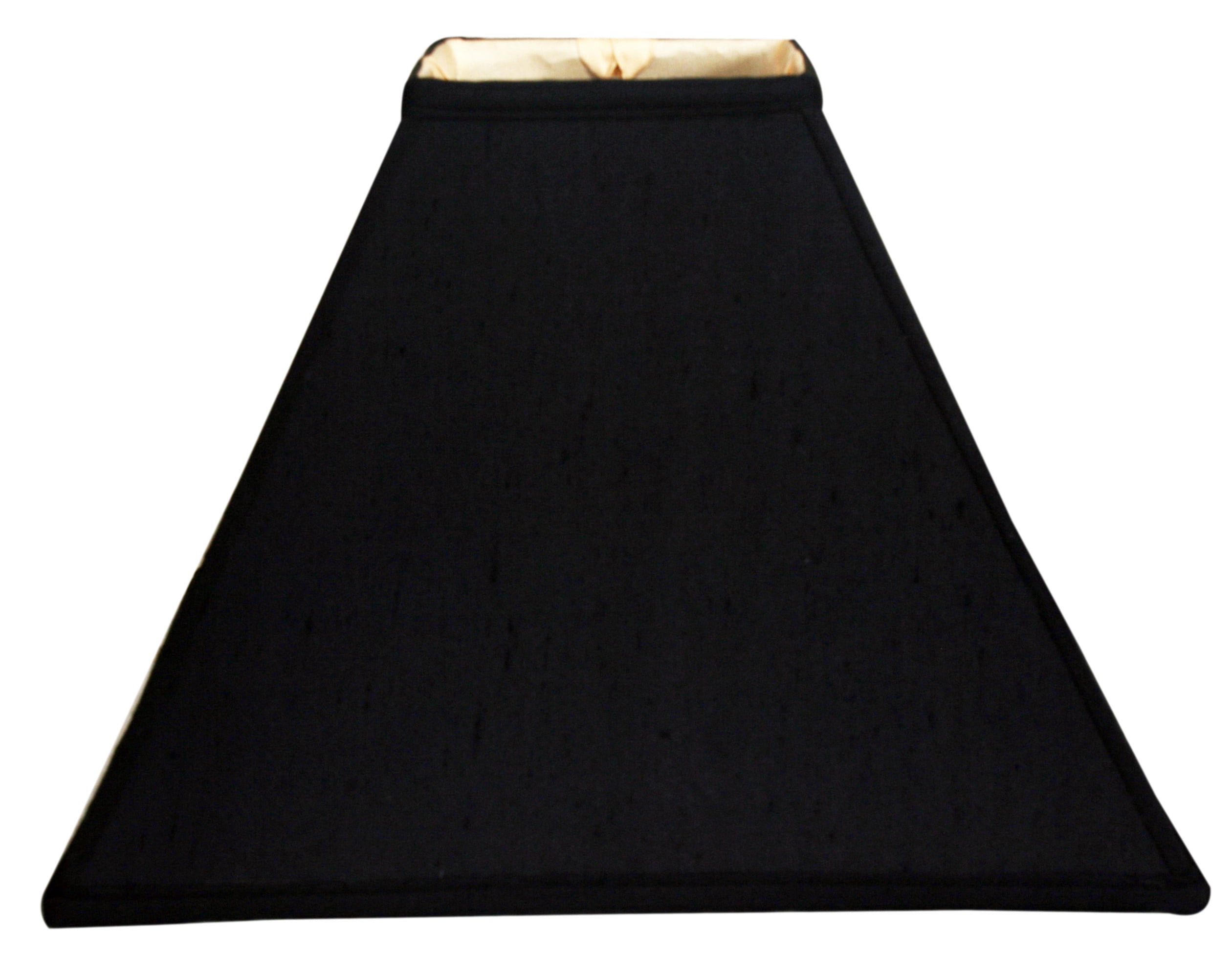 Royal Designs 16" Square Sharp Corner Lamp Shade Black