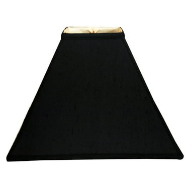 Royal Designs 16" Square Sharp Corner Lamp Shade Black