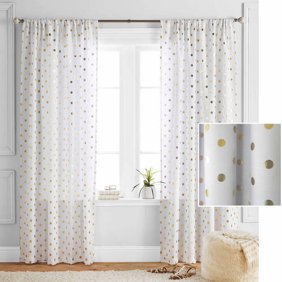 Best Home Fashion Inc Multicolor Polka Dot Semi Sheer Grommet