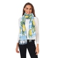 thumbnail image 2 of FORMRS Womens Scarf Winter Soft Long Big Warm Shawls Wrap Tassel Scarves, Cartoon Plaid Lemon, 2 of 9