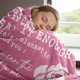 thumbnail image 2 of LHSHID Gifts for Her Pink Blanket with Rose Print Anniversary Birthday Mothers Day Valentines Day I Love You Gifts for Girlfriend Wife Soft Throw Blanket 40x50in, 2 of 5