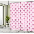 thumbnail image 4 of Ambesonne Fleur De Lis Shower Curtain, Art Floral Checkered, 69"Wx84"L, Hot Pink, 4 of 4