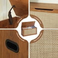 thumbnail image 4 of Rattan Storage Chest, 40" Wooden Storage Bench with Safety Hinge,Blanket Chest,Entryway Bench,Supports 80 lb, Storage Trunk for Living Room, Bedroom, 4 of 9