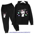 thumbnail image 2 of Hello Kitty-chándal informal para bebé, sudaderas con capucha Kuromi para niño y niña, pantalones largos, conjuntos de 2 uds., traje deportivo para niño, conjuntos de ropa y pantalón, 2 of 5