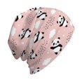 thumbnail image 6 of Naloa Panda Flying in the Sky (2) Soft Beanie Hat, Knit Beanie Daily Beanie in Fine Knit for Women Men Winter Travel, Outdoor, 6 of 7