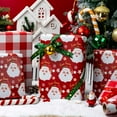 thumbnail image 3 of HOMERAL Christmas Wrapping Paper Roll - Red Gift Wrap with Santa Claus Head, Snowflake, Red Hat and Red Plaid - Perfect for Christmas - 17 Inch X 33 Feet, 3 of 6