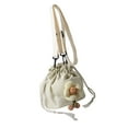 thumbnail image 4 of Bolso tipo cubo para mujer, estilo hobo, moderno, para teléfono móvil, bolso de mano, pequeño, bandolera Blanco, 4 of 9